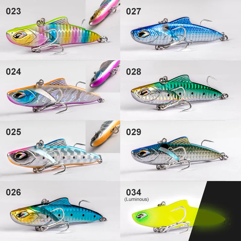 Noeby 70mm 20g 85mm 28g Vibration Fishing Lures Artificial Hard Baits Lipless Crankbait Sinking Wobbler for Pike Fishing Lure