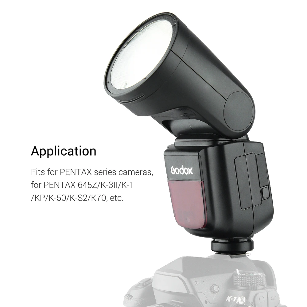 Godox V1P накамерная Вспышка Speedlite круглая головка вспышка 2 4G беспроводная система X