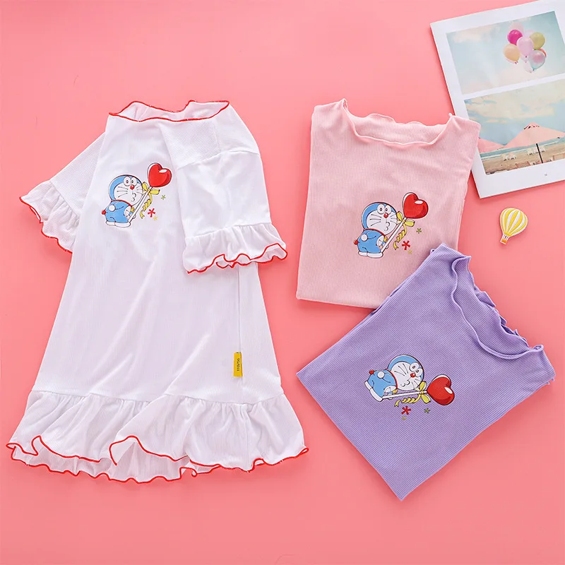 С новыми рисунками из мультфильмов детские рубашки Милая 2021 Летняя Детская