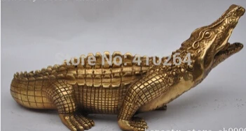 10 &quotкитайские медные латунные фэншуй зверь Аллигатор Крокодил рыба