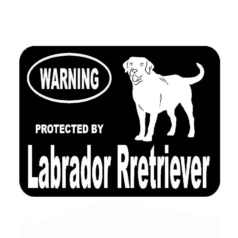 

Protected By Labrador Rretriever Car Sticker Fashion and Fun Auto Accessories Waterproof Decal PVC Body Window Decorative Decals
