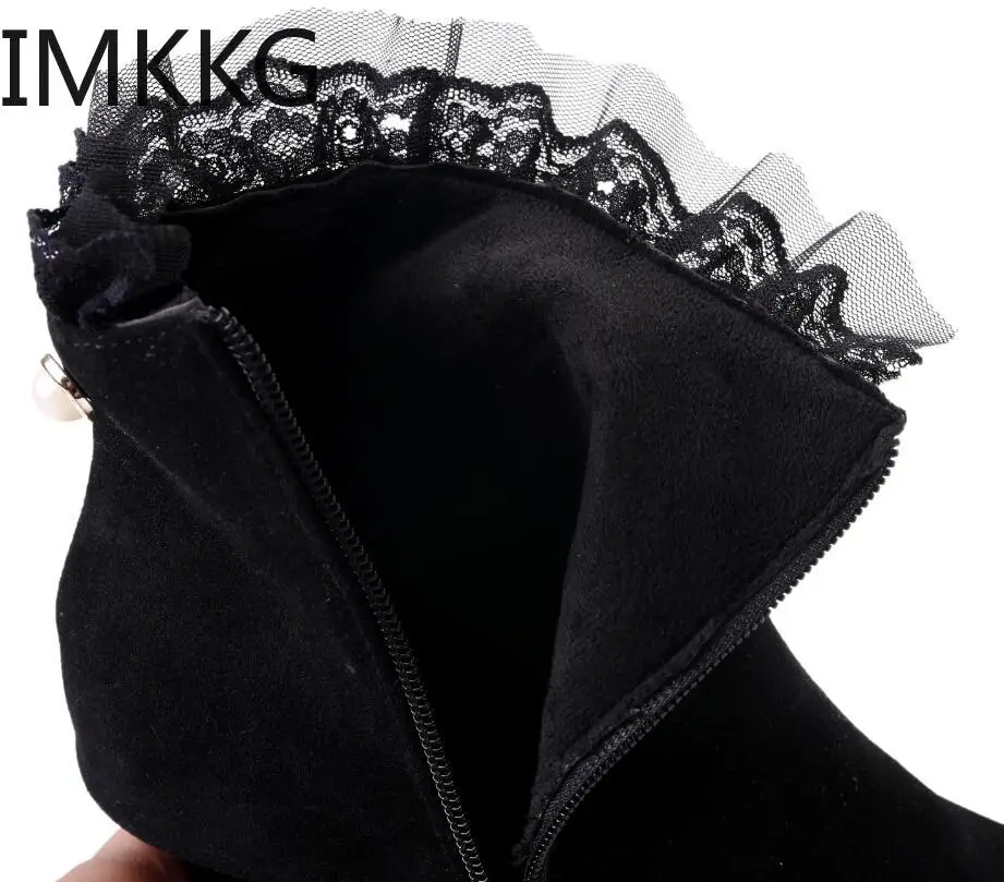 Женские ботинки на высоком каблуке с острым носком молнии|Женские полусапожки| |