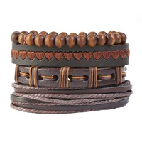 ajc new leather bracelets vintage braided 4 piece cowhide bracelets dandy mens jewelry diy leather bracelets