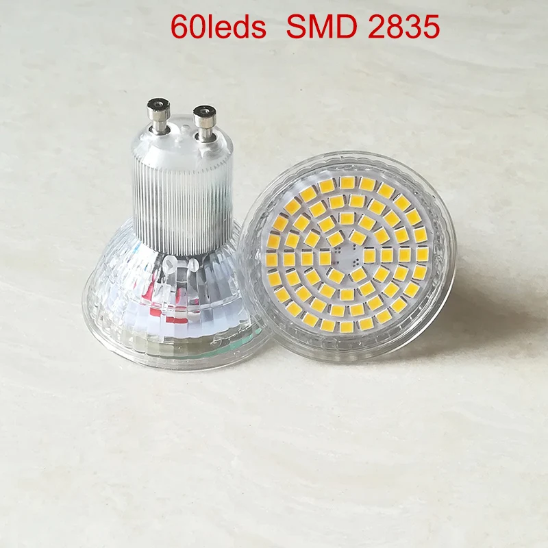 MR16 GU10 110 В 220 SMD 60 светодиодов светодиодная лампочка 5 Вт COB прожектор лампа теплый