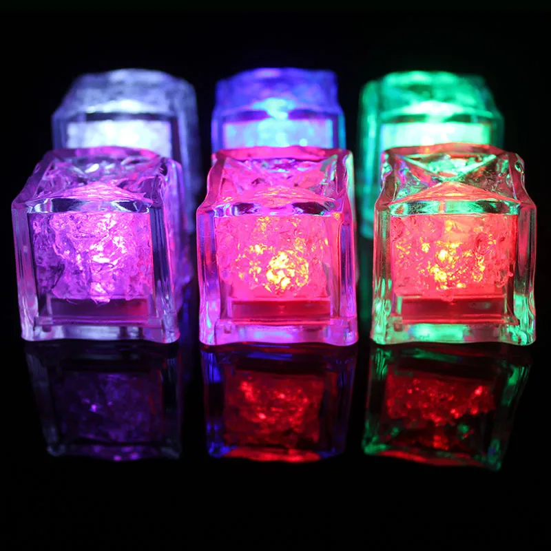 LED Ice Cubes Glowing Party Ball Flash Light Luminous Neon Wedding Festival Christmas Bar Wine Glass Decoration Supplies | Дом и сад
