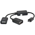 Micro USB zu 2 OTG Hub Adapter Cable Dual Port Y Splitter fr Tablet PC Telefon Kartenleser Maus Tastatur computer Komponente