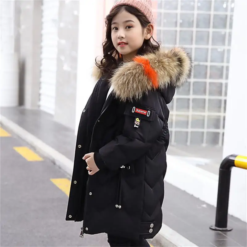 Коллекция 2019 года одежда для девочек зимние теплые пуховики детская утепленная