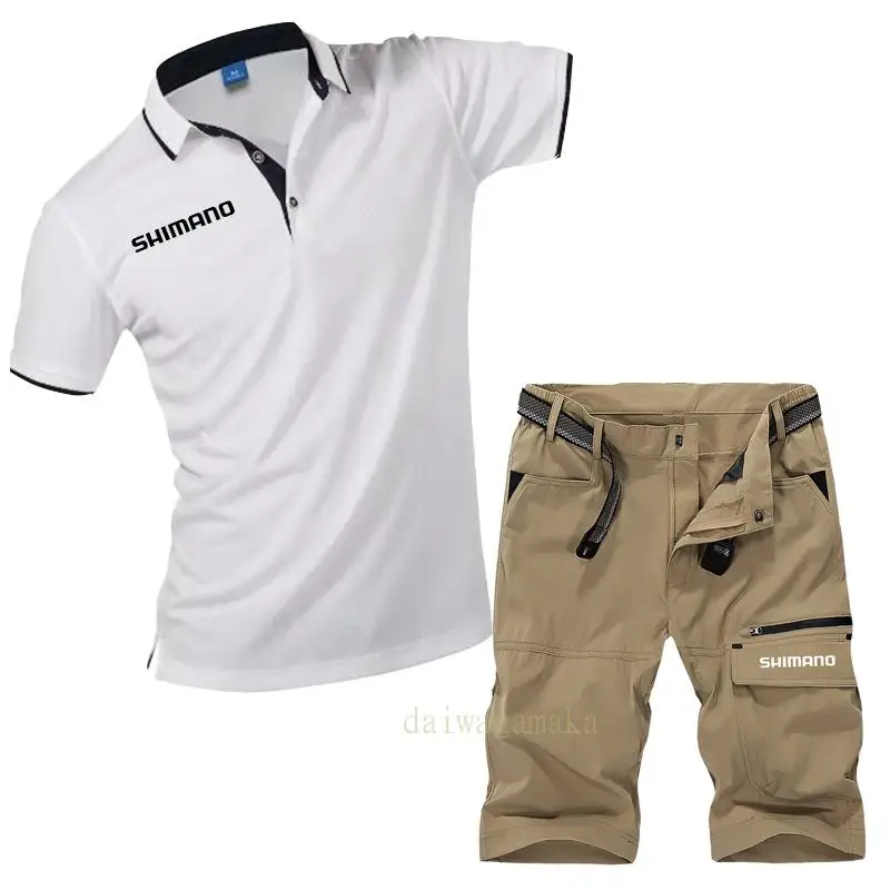 

Summer Sport Fishing Suit Breathable Casual Short Sleeve Shirt Suit Fishing Clothing for Men Quick Dry Outdoor Fishing Clothes