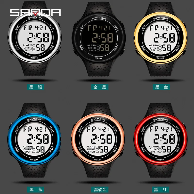 

SANDA 375 men's watch water luminous outdoor sports electronic watch wholesale cross-border