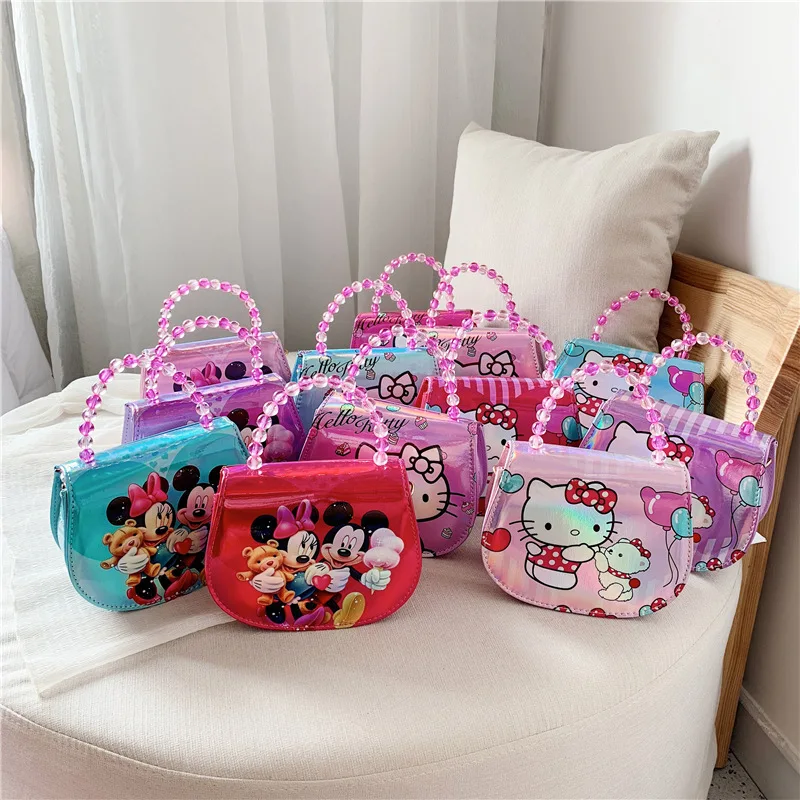 Сумка тоут детская с лазерным рисунком Модный саквояж кросс боди мультяшным