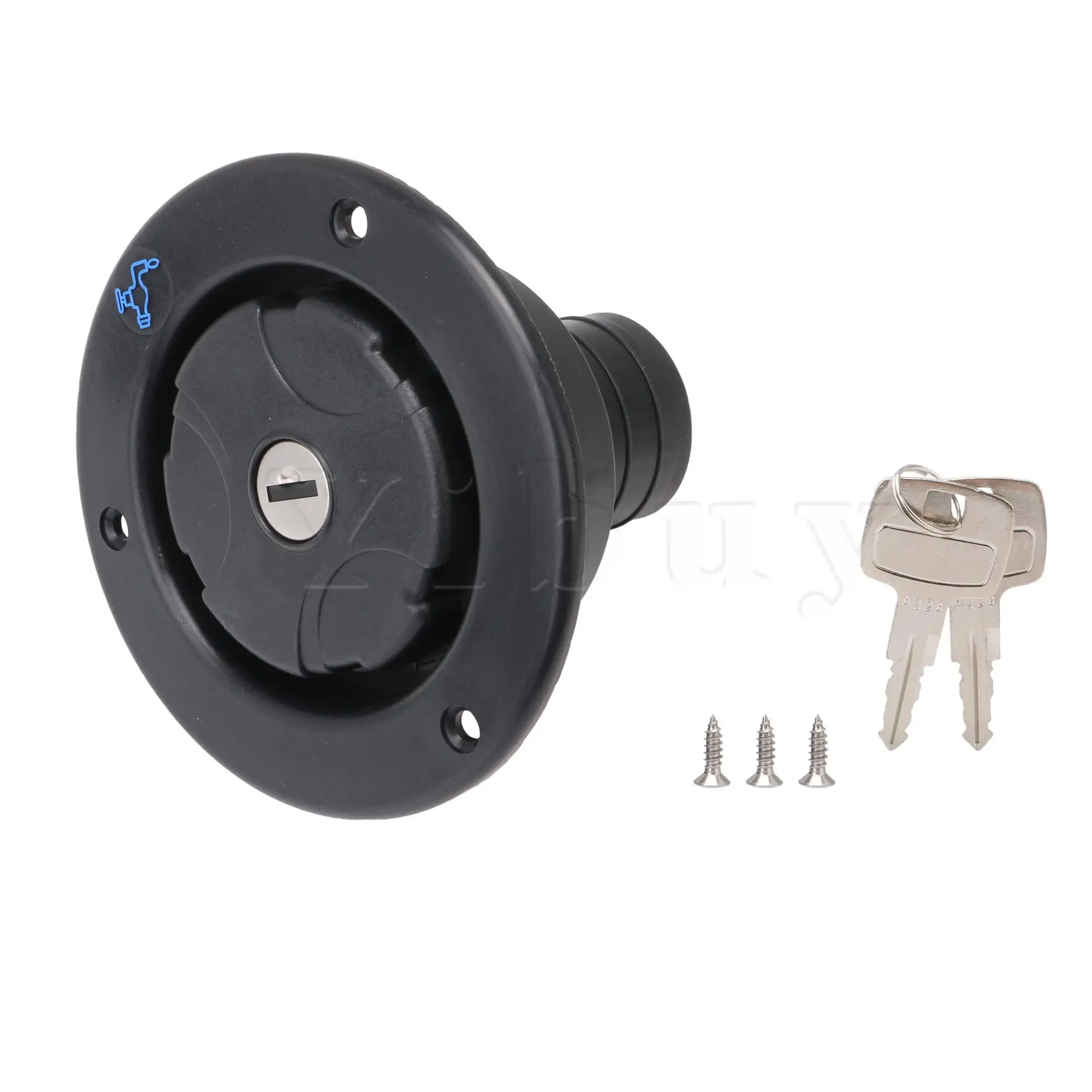 

Balck Water Inlet Cap Lockable Gravity Water Fill Hatch Inlet with Keys