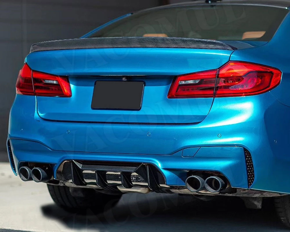 Сухое углеродное волокно диффузор губа на задний бампер спойлер для BMW 5 серии F90 M5