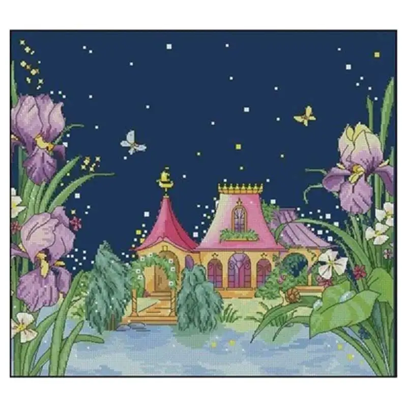 

House of Fragrant Iris patterns Counted Cross Stitch 11CT 14CT DIY Cross Stitch Kits Embroidery Needlework Sets home decor