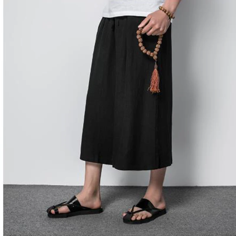 Брюки мужские тонкие с широкими штанинами удобные повседневные модные штаны из