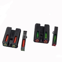 tactical fiber optic sight set red green front rear sight for glock hunting pistol gun accessories