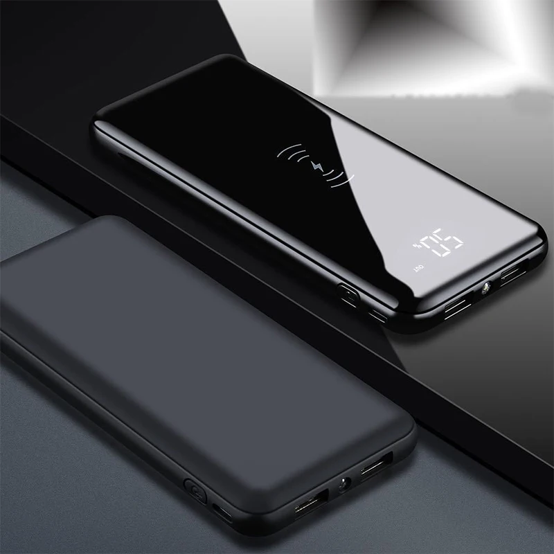 Беспроводное зарядное устройство Qi 10 Вт 10000 мА/ч для iphone 11 8 plus X Samsung S10 Note8 Xiaomi