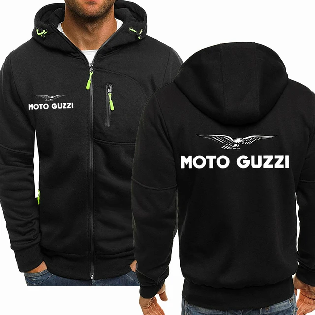 

New Moto Guzzi Logo Hoodies Men Spring Autumn Fleece Jacket Male Casual Sportswear Zip Harajuku Hooded Sweatshirt Co