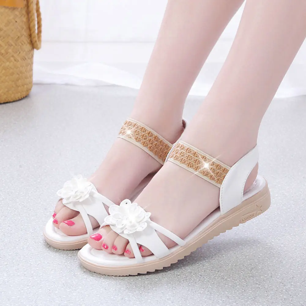 

2021 New Flat Sandals Women's Comfortable Versatile Soft Sole Simple Students' Shoes Junior High School Students' Korean Women's