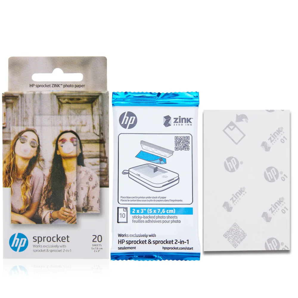 Фотобумага Absonic 100 листов для HP ZINK принтер фотографий со звездочками карманная