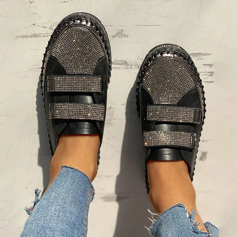 Женские повседневные кроссовки со стразами Повседневная женская обувь на