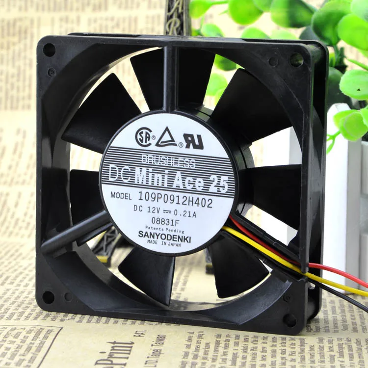 

Новый 9025 109P0912H402 12V 0.21A 9 см 9225 3 провода защиты электродвигателя Вентилятор охлаждения
