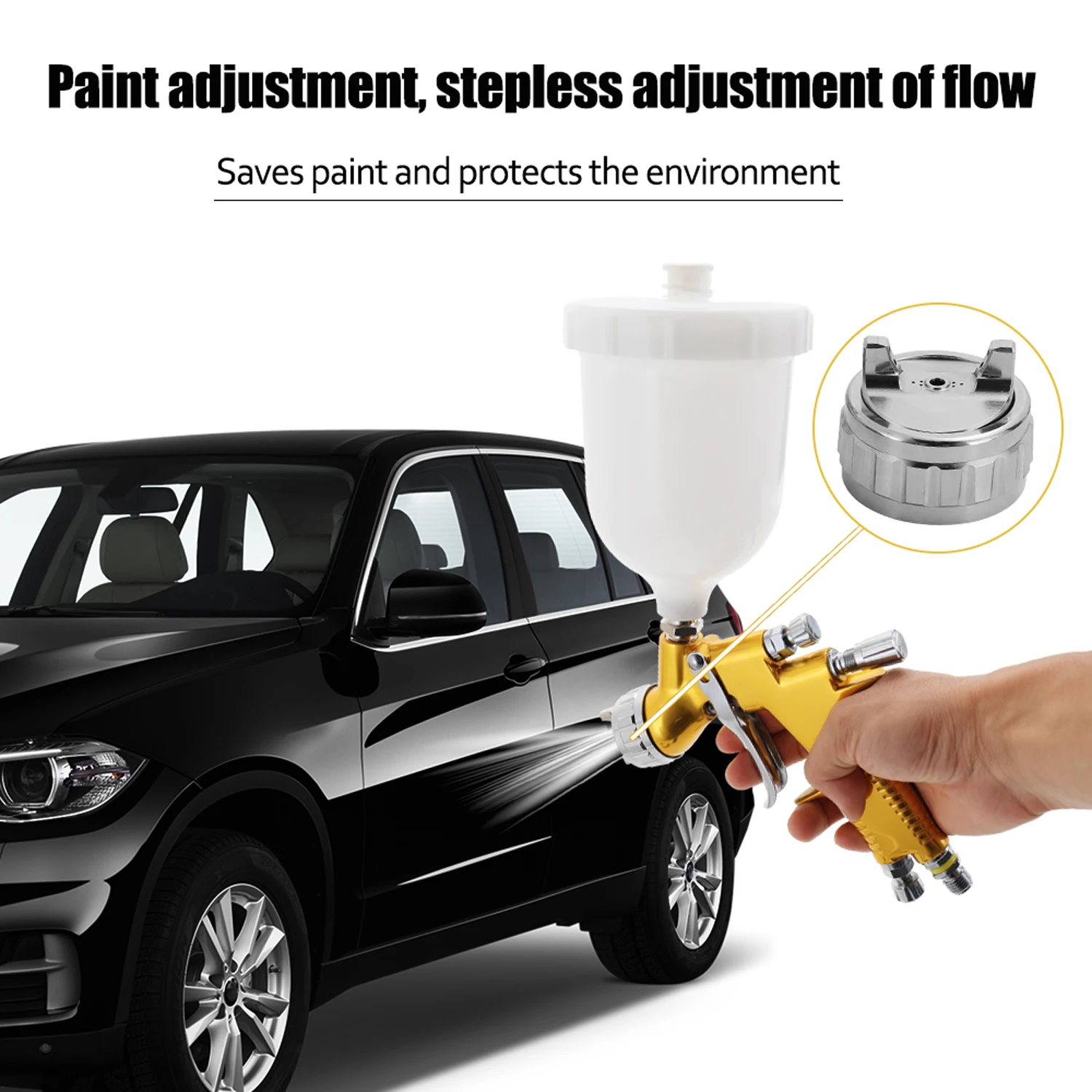 Профессиональный ТТС Гравитация HVLP Аэрограф распылитель DIY ручной инструмент