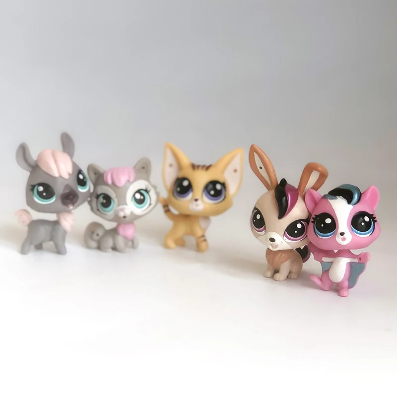 LPS DOGS 4-5CM Pet shop Collection Figure Collie Dog Cat Squirrel Ribbat Animals Loose Cute Kid Toys Gift Y19101601 | Игрушки и хобби