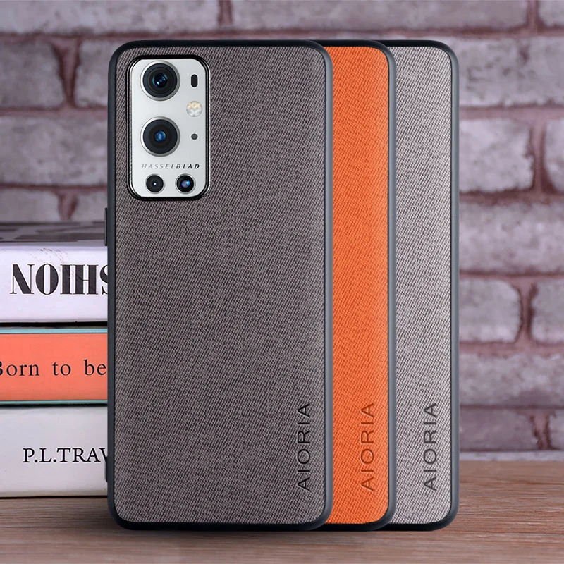 case for oneplus 9 pro coque luxury textile leather skin soft tpu hard phone cover for oneplus 9 pro case free global shipping