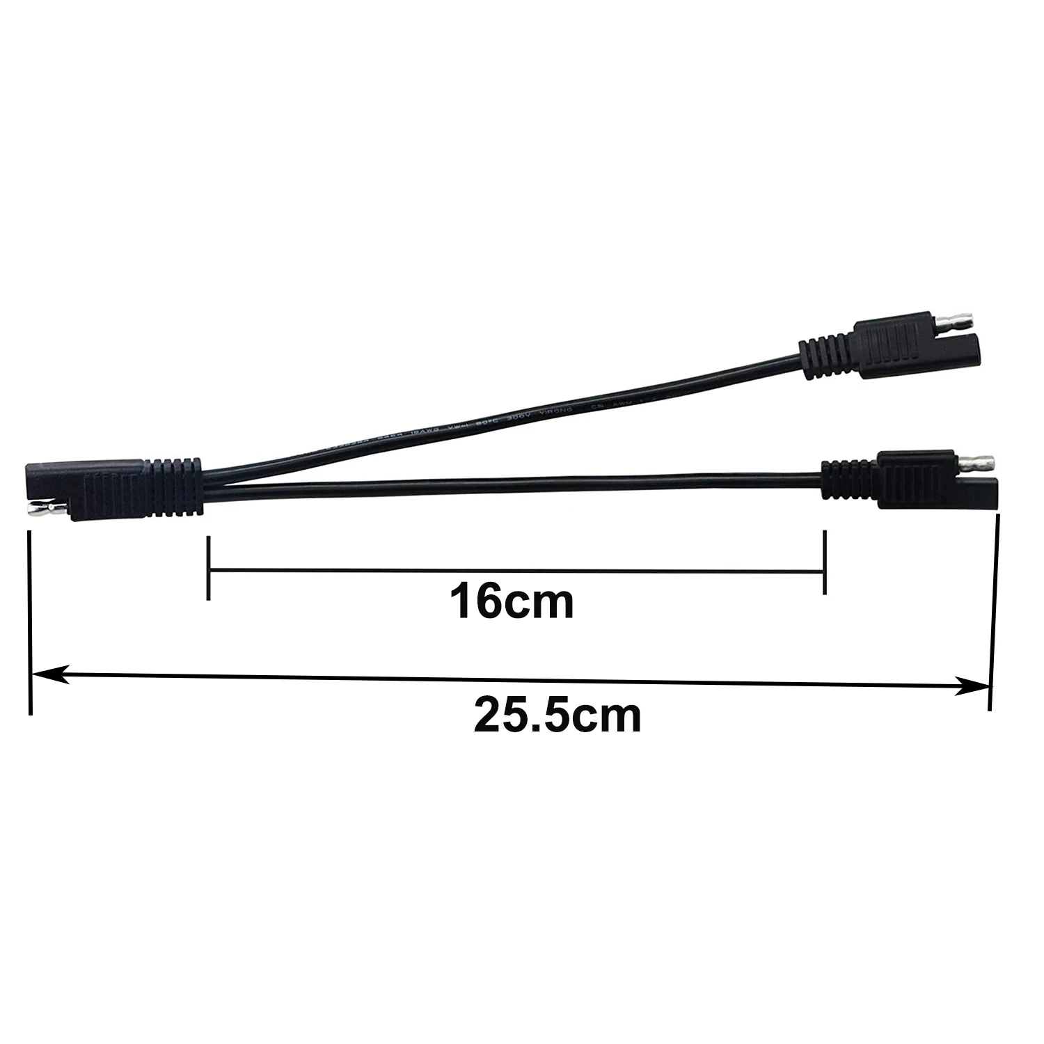 18AWG SAE Y сплиттер 1 2 разъем Быстроразъемное разъемное устройство постоянного тока