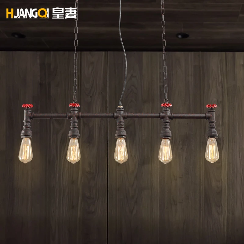 

Huang's Wife Personality Cafe Bar Wind Pipe Industry Diffuse Loft Retro Iron Bar luminaire