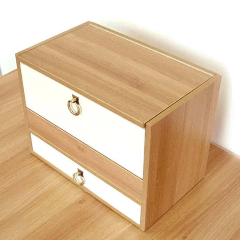 Большой деревянная косметическая коробка для хранения домашних настольных с