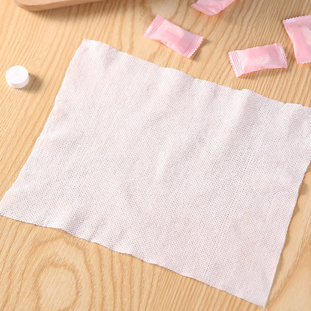 

100pcs Compressed Towel Set Mini Travel Disposable Portable Non-woven Towels for Household Bathroom Accessories