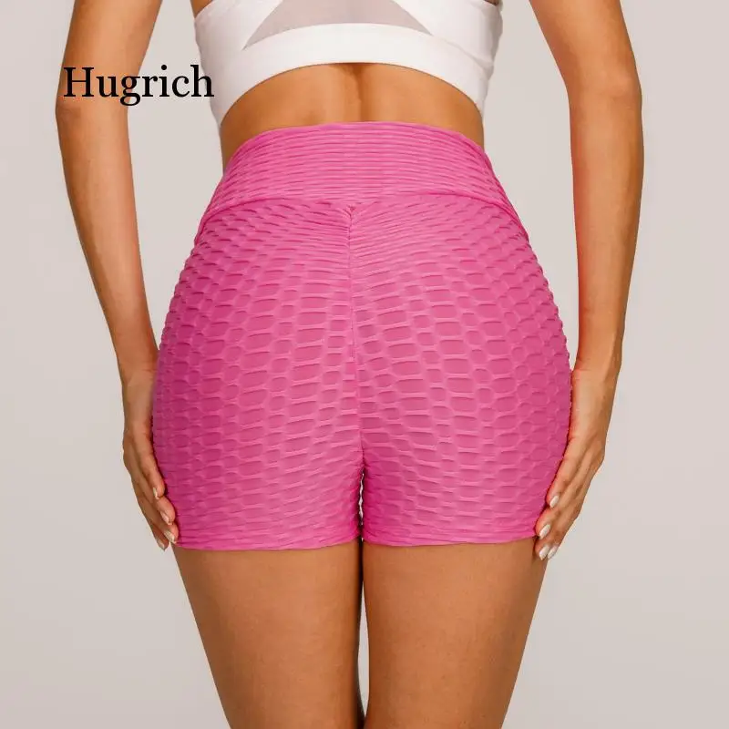 

11 Color Bubble Pants Jacquard Sports Pants Fitness Solid Color Stretch Running Shorts for Women