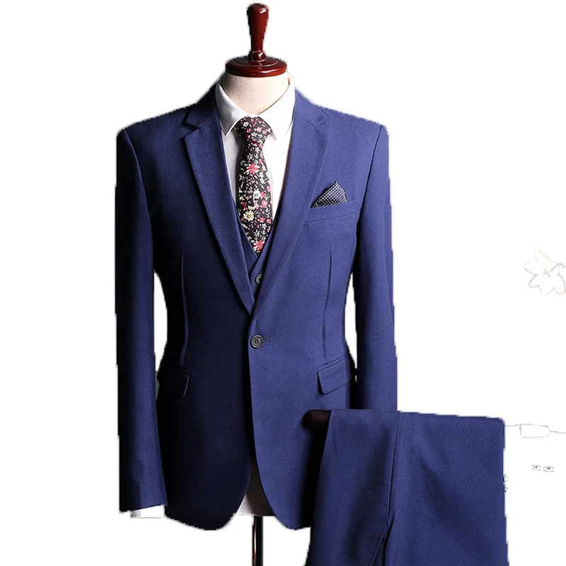 

Men's business casual suit hotel tooling suit groomsman wedding dress three piece suit