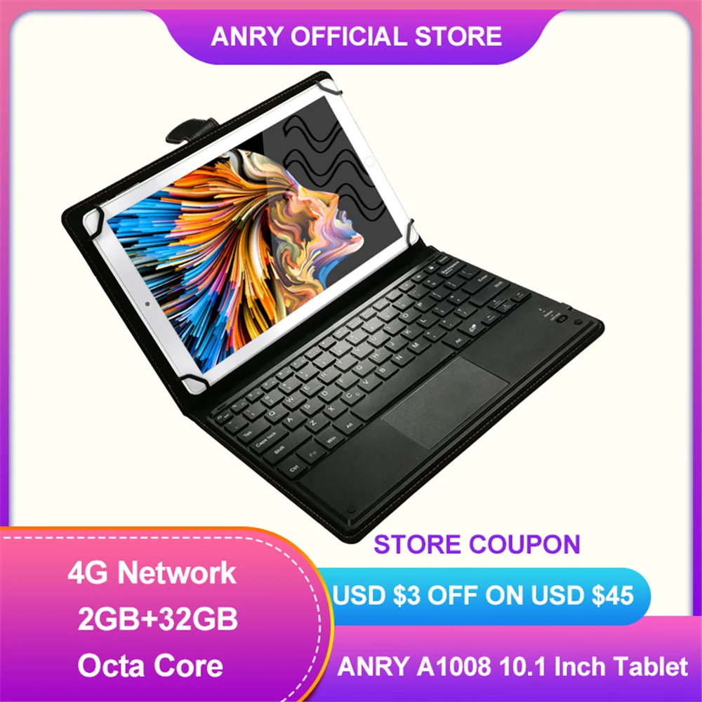 Анри Планшеты Android 8 1 10 дюймов 4G Телефонный звонок Octa Core MTK6737 2 ГБ + - Цена: 16441.89