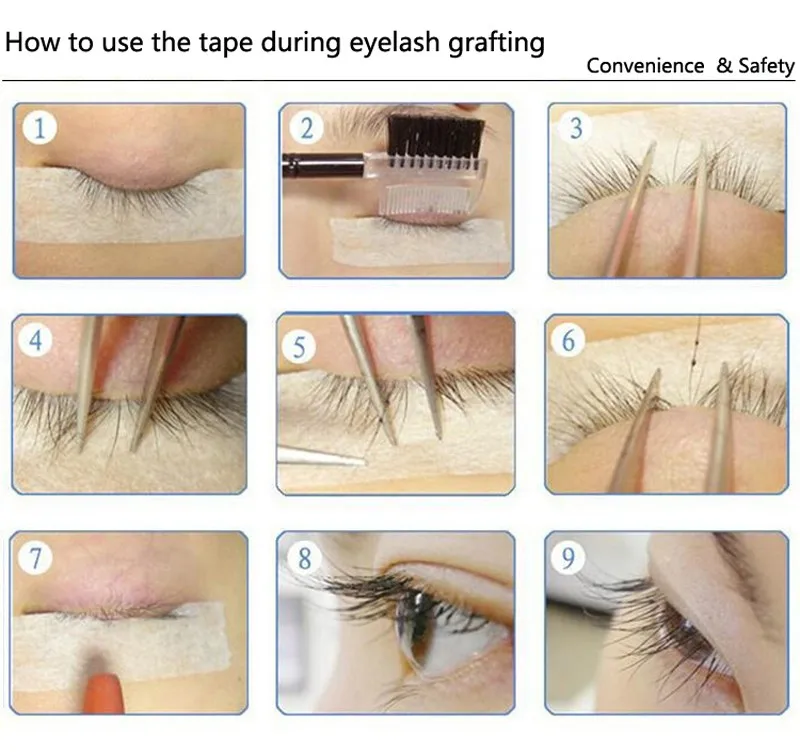 8 рулонов/серия Профессиональный ресниц Lash Extension Бумага Спецодежда медицинская