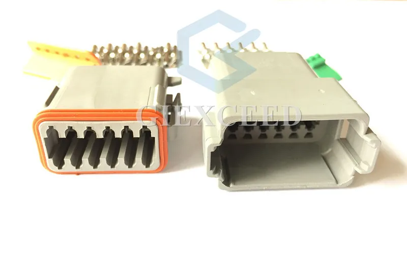 12 контактов Φ DT Серия Женский штекер серый Разъем Автомобильный