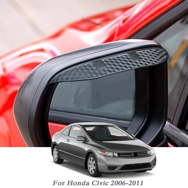 

Car Rearview Mirror Rain Eyebrow Auto Shield Snow Guard Sun Side Visor Shade Protector For Honda CIVIC 2006-2011 Accessories