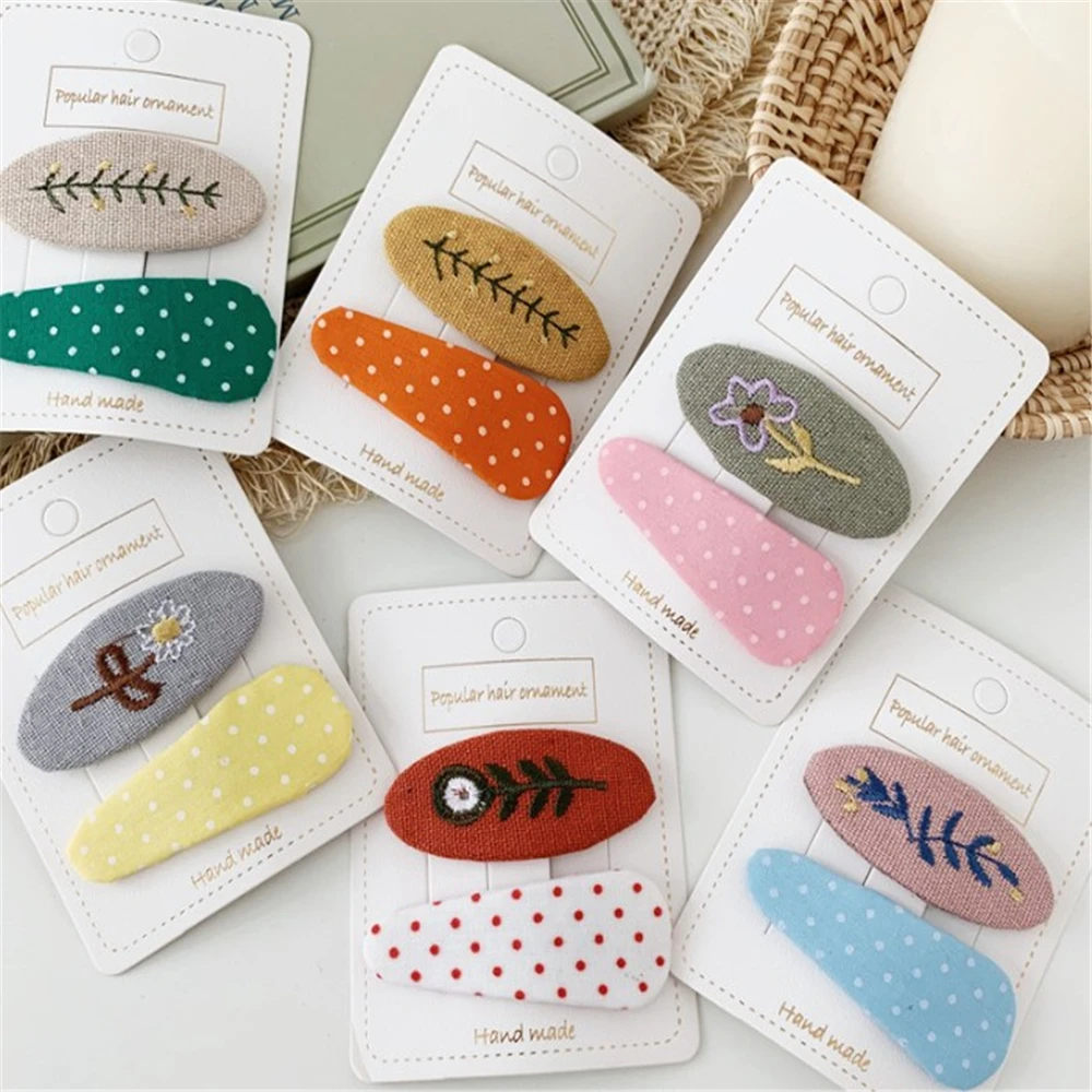 Инс девушка сердце цветок шпилька BB клип челка маленькая свежая волна точка