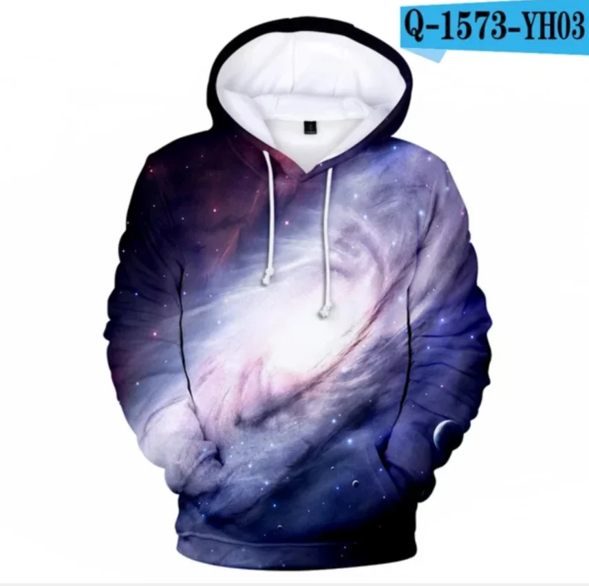 

2021 New 3D Men/Women Sweatshirt Casual Pullover Space Galaxy Hoodies Brand Clothing Cap Print Long Sleeve Hooded Male Clothing