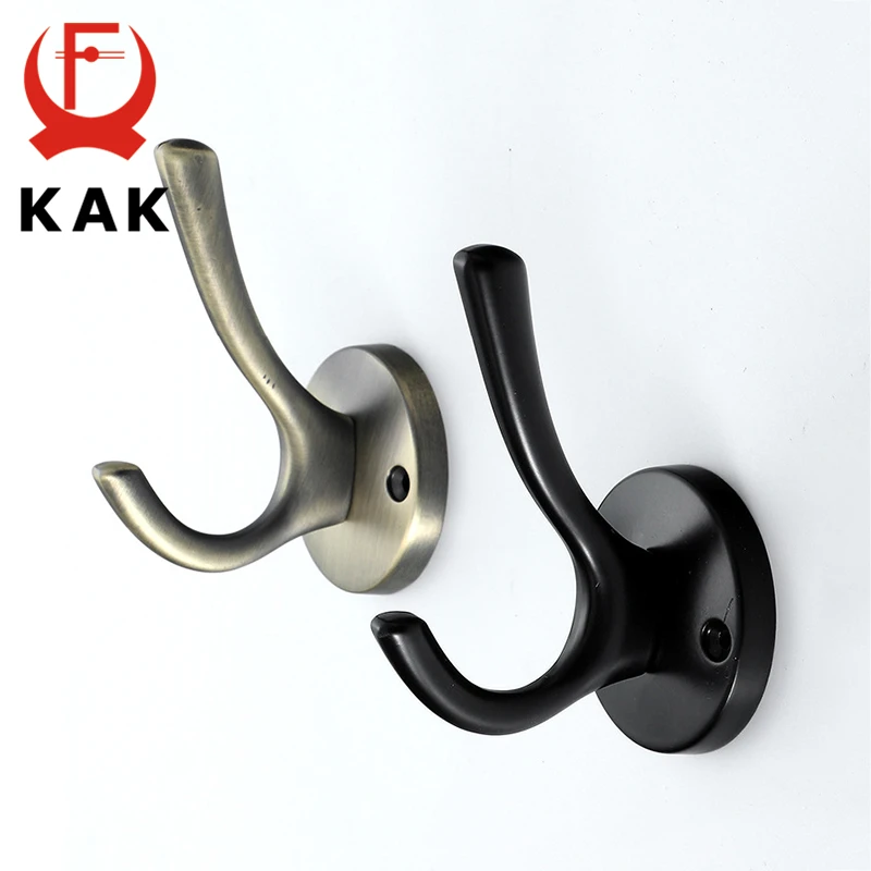 KAK цинковый сплав винтажная бронзовая ткань крюк вешалки настенный пальто мешок
