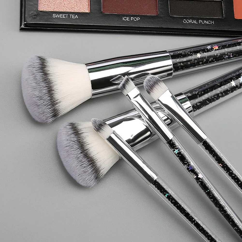 5Pcs For Foundation Professional Eyebrow Loose Powder Blush Face Portable Makeup Brush Set Eye Shadow Tools Acrylic Soft | Красота и