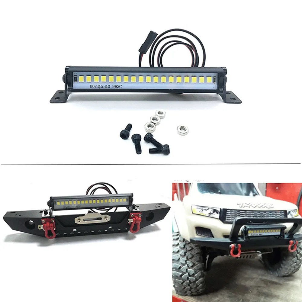 

Roof LED Light Bar Searchlight for 1/10 Traxxas TRX4 Defender TRX6 G63 Axial SCX10 RC Crawler Car Accessories Lamp