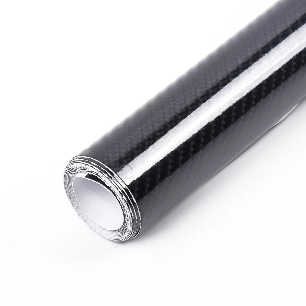 

Roll Car Gloss Carbon Fiber Vinyl Sheet Film Decal 12*60\" DIY Interior Auto Ultra
