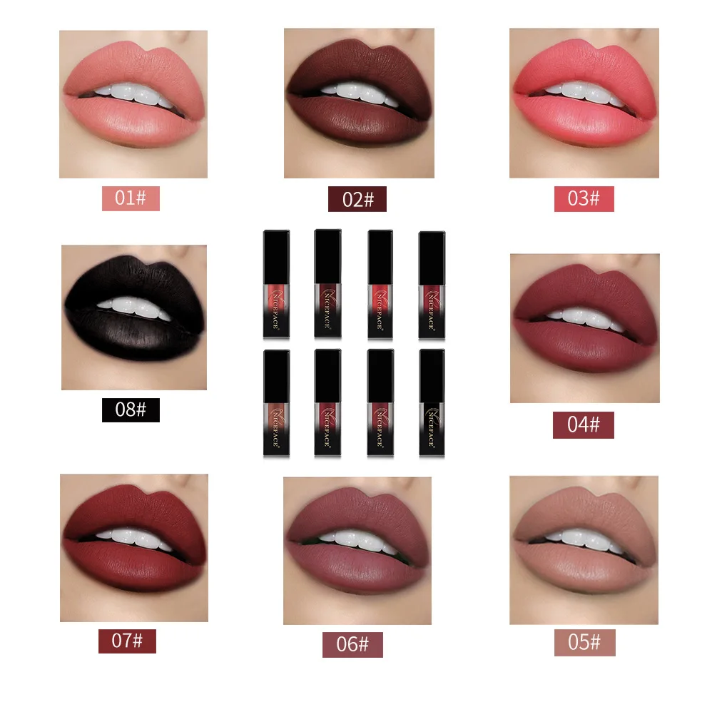 Niceface квадратный градиентный блеск для губ матовая противотуманная поверхность