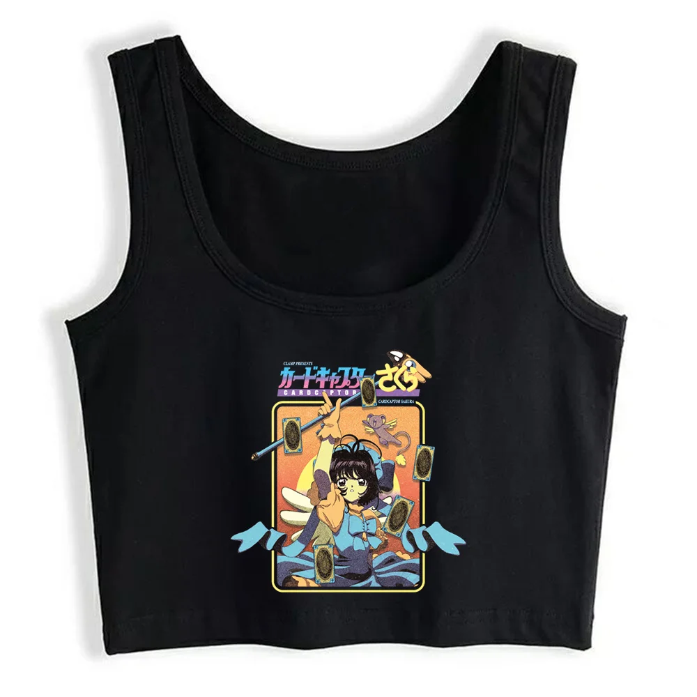 

Crop Top Women Cardcaptor Sakura Grunge Aesthetic Gothic Y2k Tank Top Female Clothes