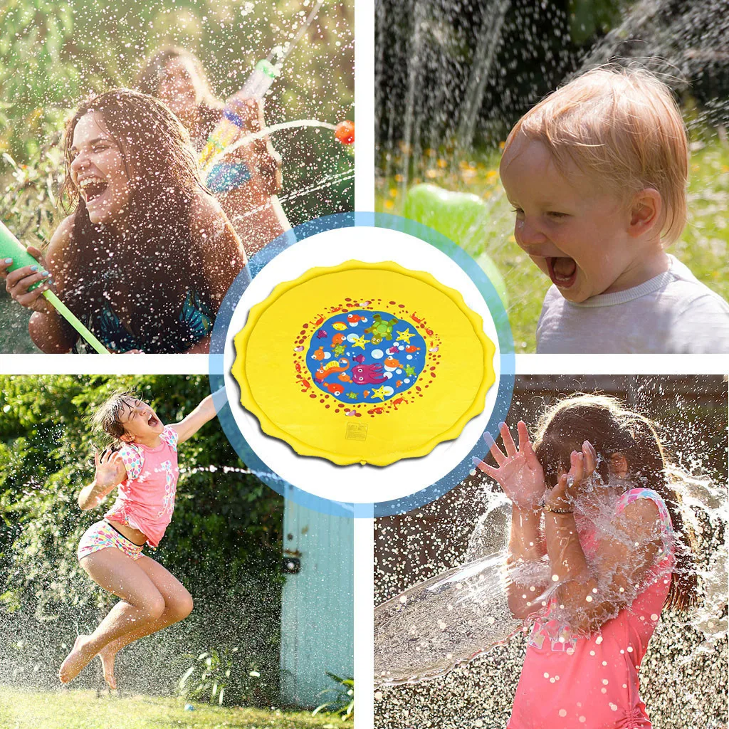 Напольный коврик с распылителем воды для газона бассейна игрушечный фонтана