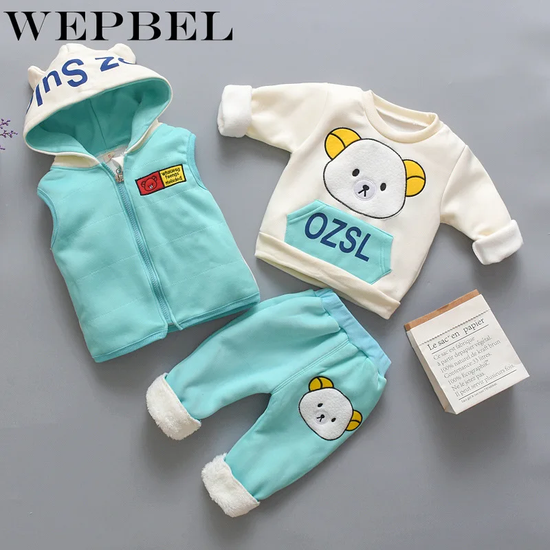 WEPBEL/осенне-зимний комплект одежды для маленьких девочек и мальчиков детская