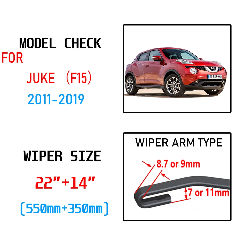 Щетки стеклоочистителя передние для Nissan Juke 2010 2011 2012 2013 2014 2016 Al