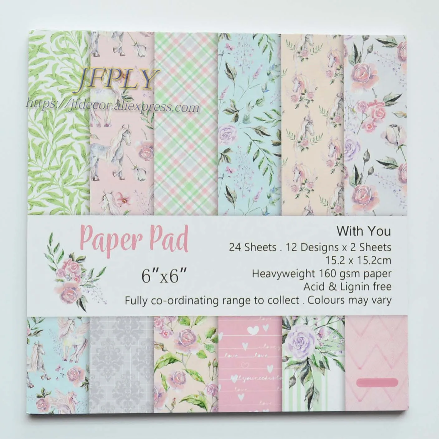 

Flower Park Series Scrapbooking Paper Pack Craft Paper Art Card Card Making 6 Inches 24Sheets /pack